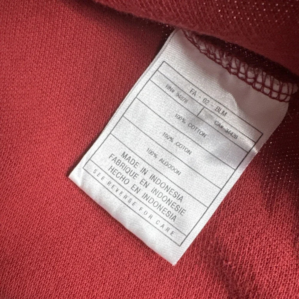 Vintage 90s Nike Team USC Polo Shirt Men XL Red Short Sleeve 100% Cotton Collage - Picture 8 of 9